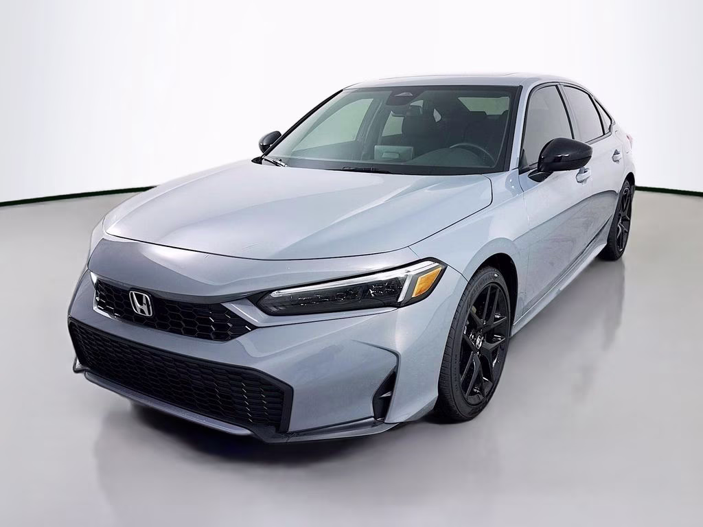 2025 Urban Gray Pearl Honda Civic Hybrid Sport FWD Sedan
