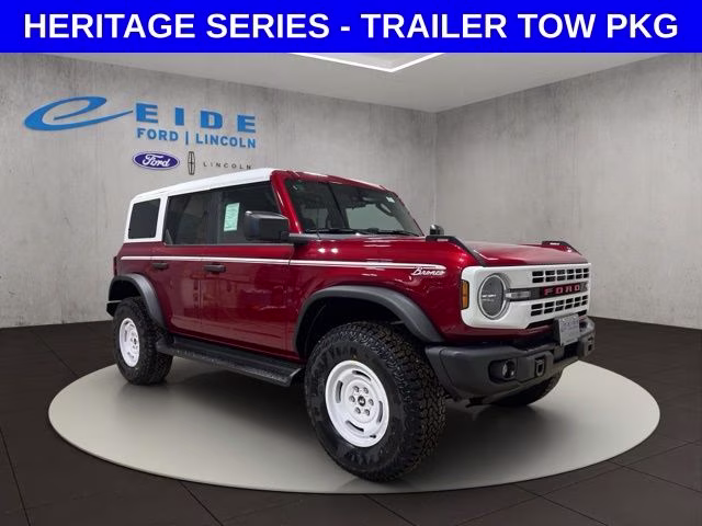 2026 Ruby Red Metallic Tinted Clearcoat Ford Bronco Heritage Edition 4X4 SUV