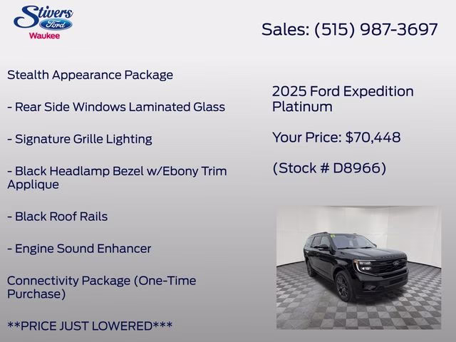 2025 Black Metallic Ford Expedition Platinum 4X4 SUV