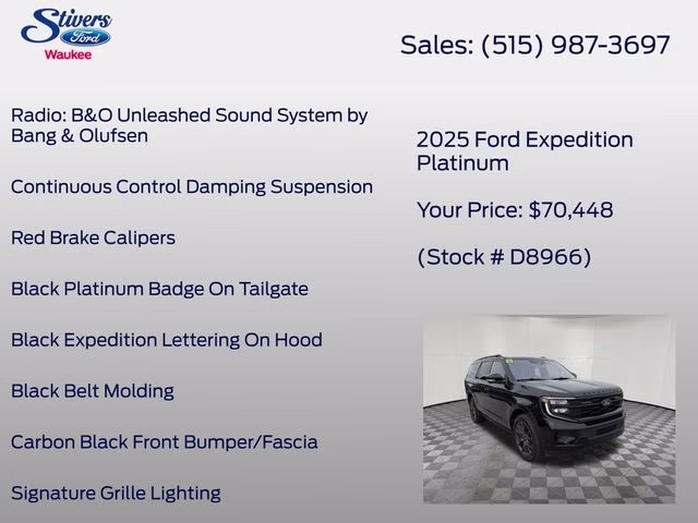 2025 Black Metallic Ford Expedition Platinum 4X4 SUV