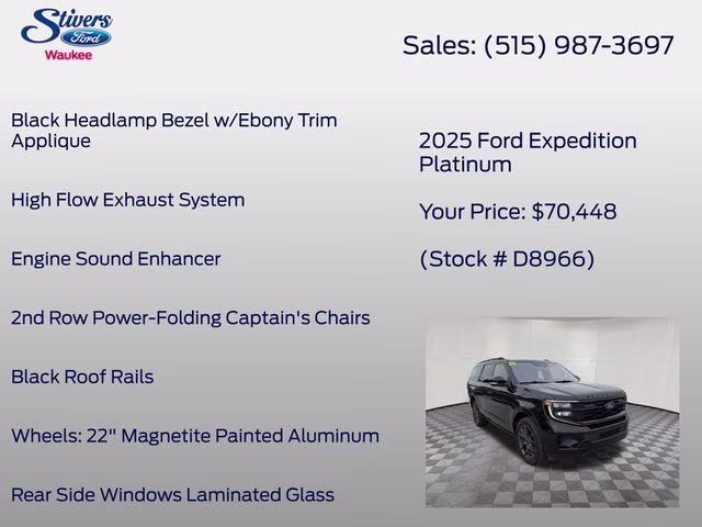 2025 Black Metallic Ford Expedition Platinum 4X4 SUV