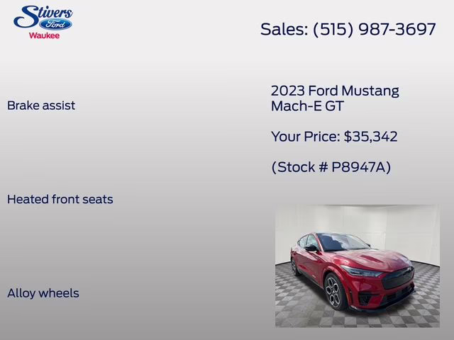 2023 Red Metallic Ford Mustang Mach-E GT AWD SUV