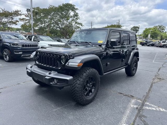 2024 Black Clearcoat Jeep Wrangler Willys 4X4 Convertible