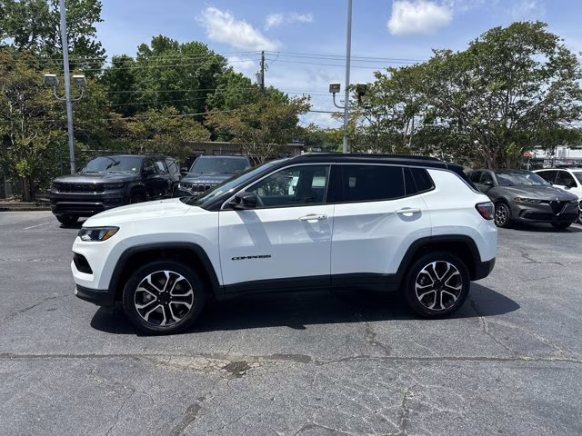 2023 Bright White Clearcoat Jeep Compass Limited 4X4 SUV