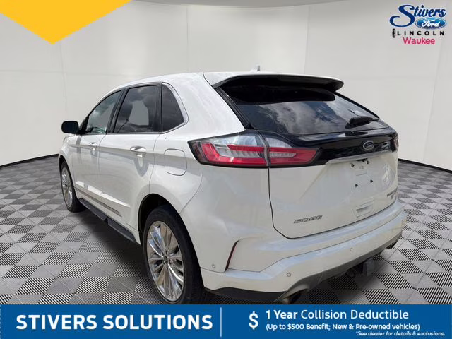 2020 White Ford Edge Titanium AWD SUV