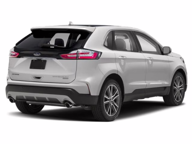 2020 White Ford Edge Titanium AWD SUV