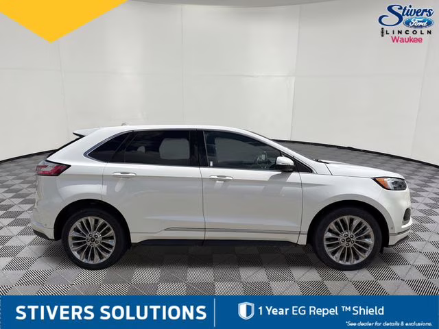 2020 White Ford Edge Titanium AWD SUV