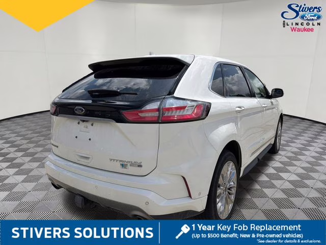 2020 White Ford Edge Titanium AWD SUV