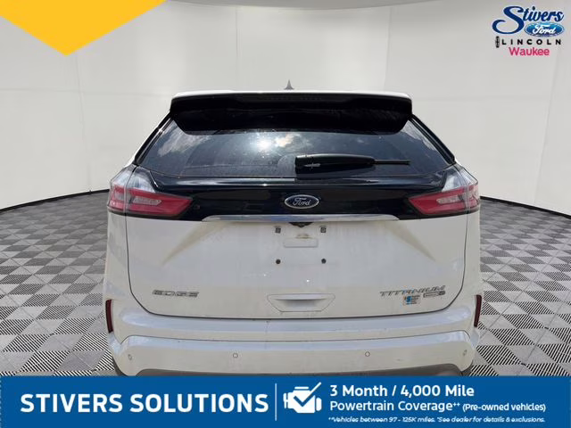 2020 White Ford Edge Titanium AWD SUV