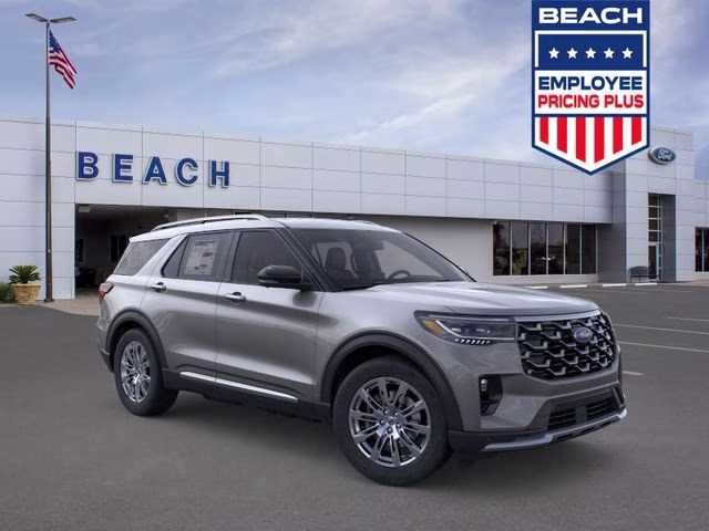 2026 Gray Metallic Ford Explorer Platinum RWD SUV