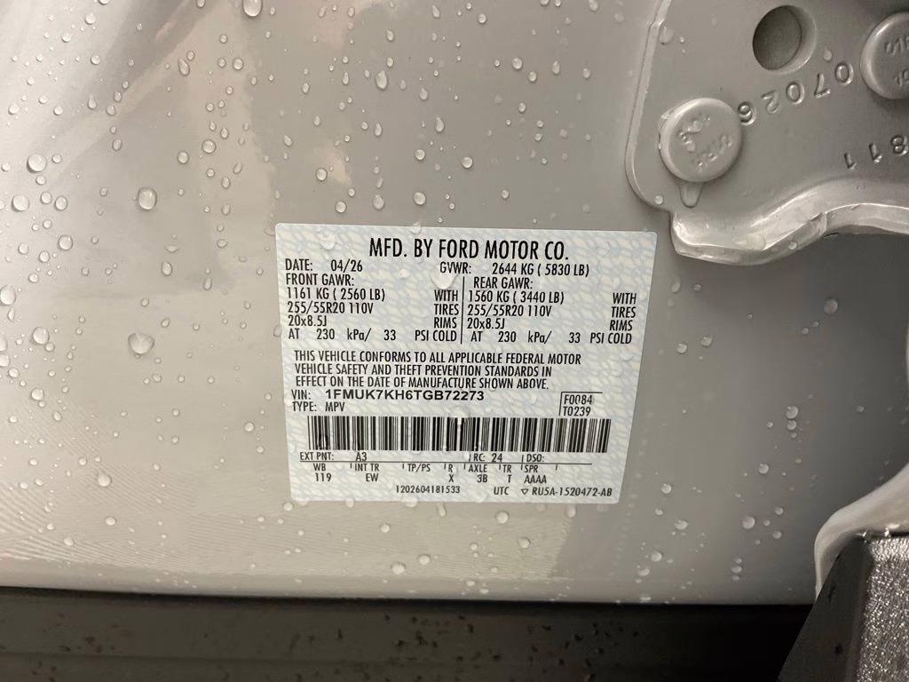 2026 White Ford Explorer ST-Line RWD SUV