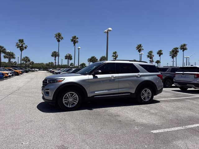 2023 Silver Metallic Ford Explorer XLT RWD SUV