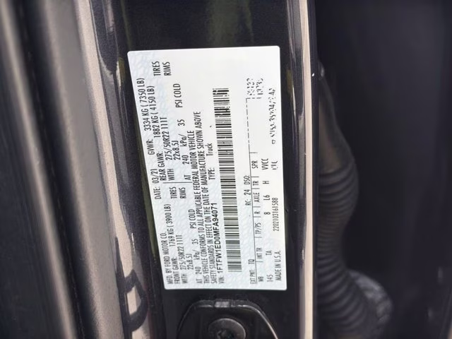 2021 Smoked Quartz Metallic Tinted Clearcoat Ford F-150 Limited 4X4 Truck