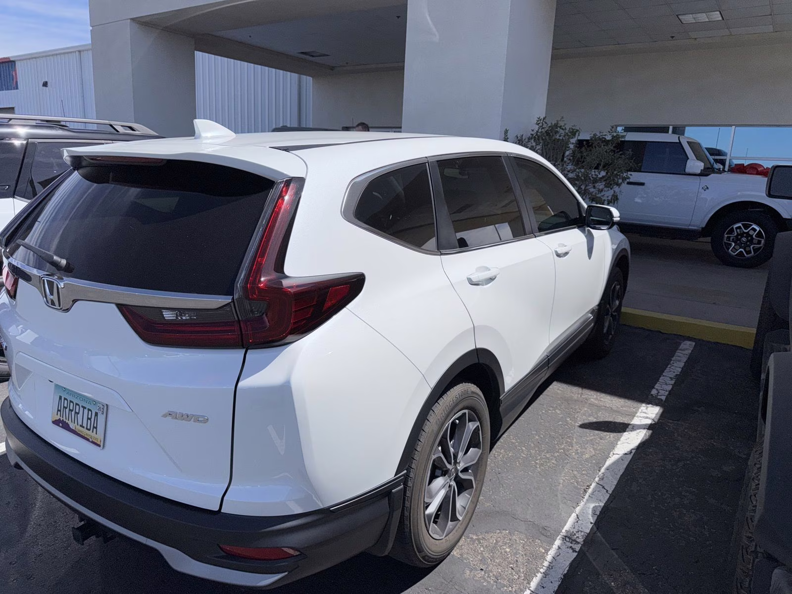 2021 White Honda CR-V EX AWD SUV