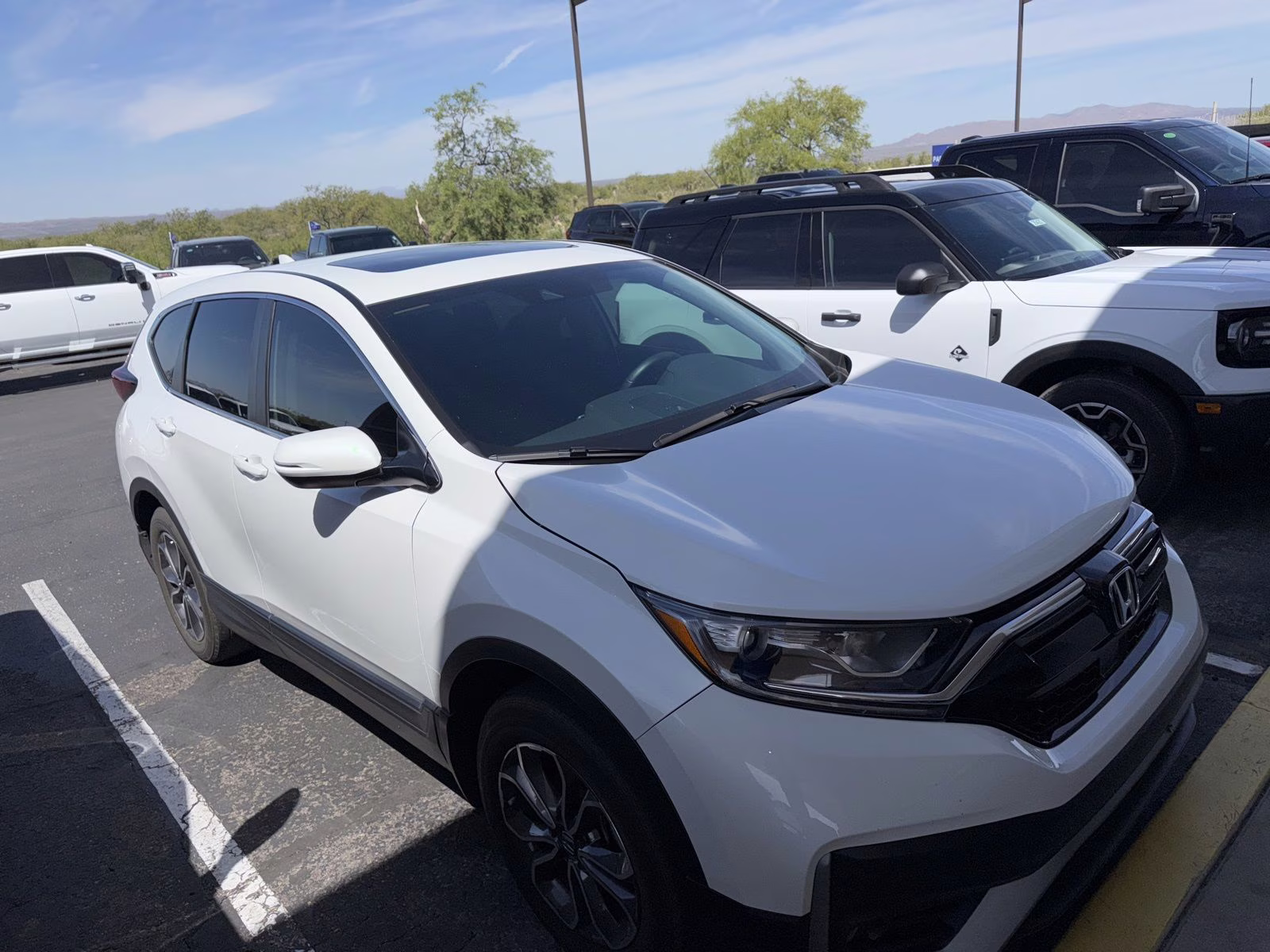 2021 White Honda CR-V EX AWD SUV