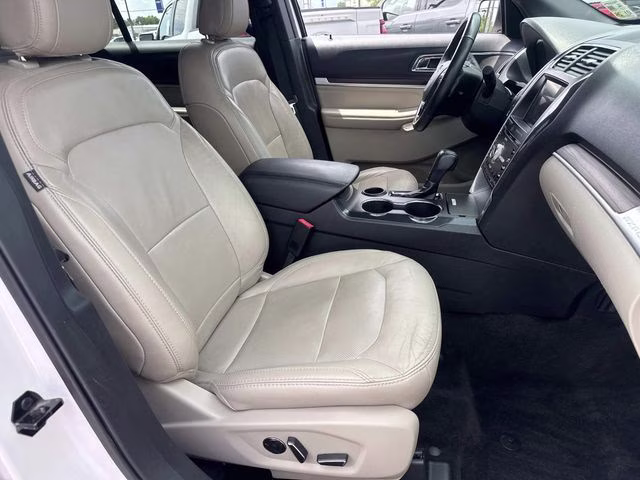 2018 White Platinum Clearcoat Metallic Ford Explorer Limited FWD SUV