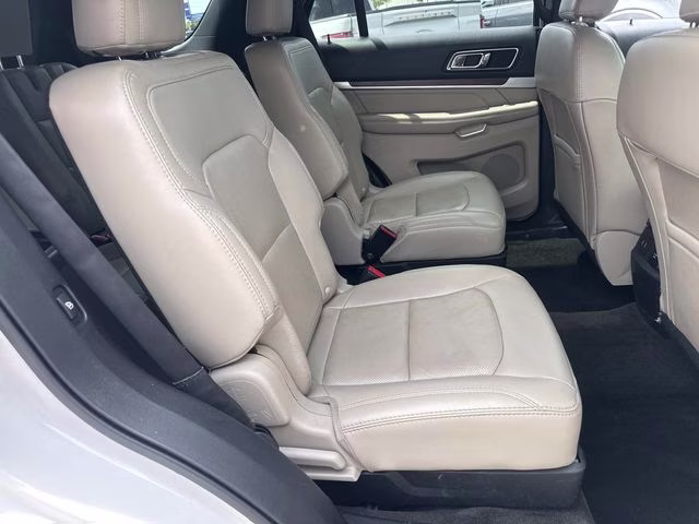 2018 White Platinum Clearcoat Metallic Ford Explorer Limited FWD SUV