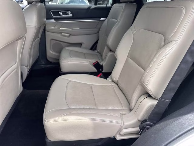 2018 White Platinum Clearcoat Metallic Ford Explorer Limited FWD SUV