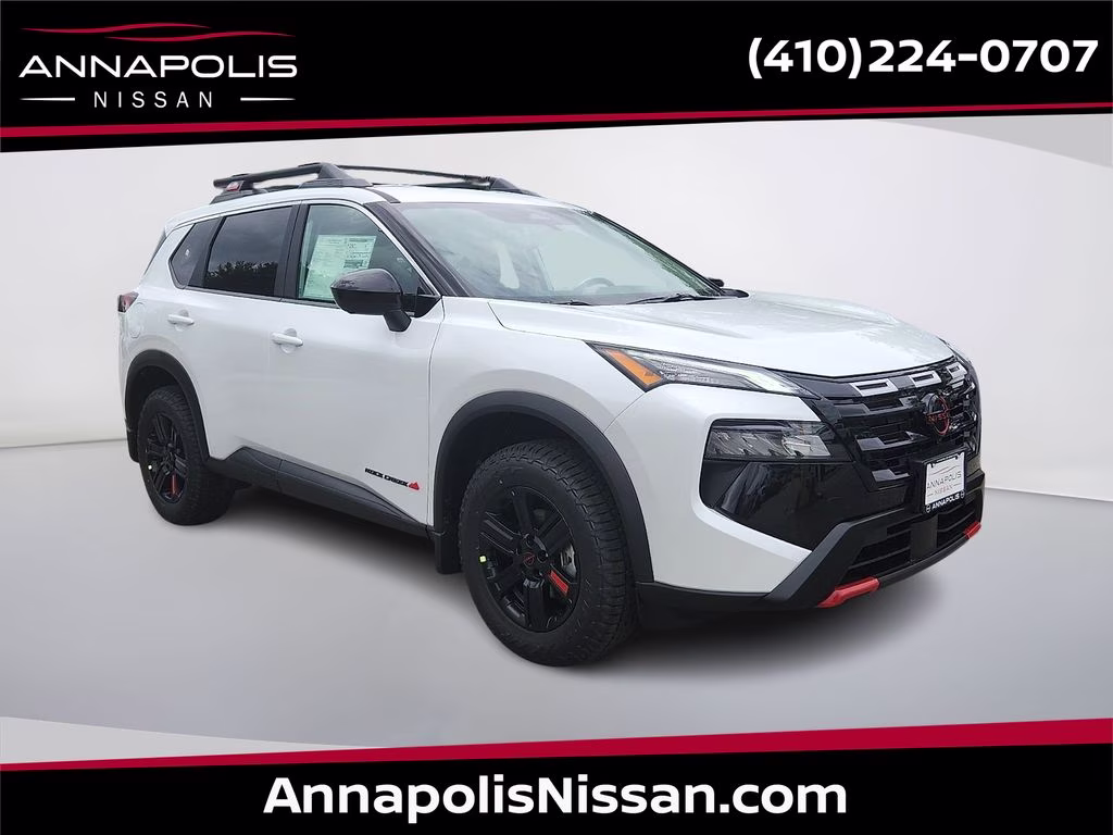 2026 Everest White Pearl Tricoat Nissan Rogue Rock Creek AWD SUV