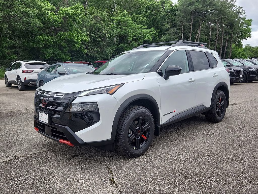 2026 Everest White Pearl Tricoat Nissan Rogue Rock Creek AWD SUV