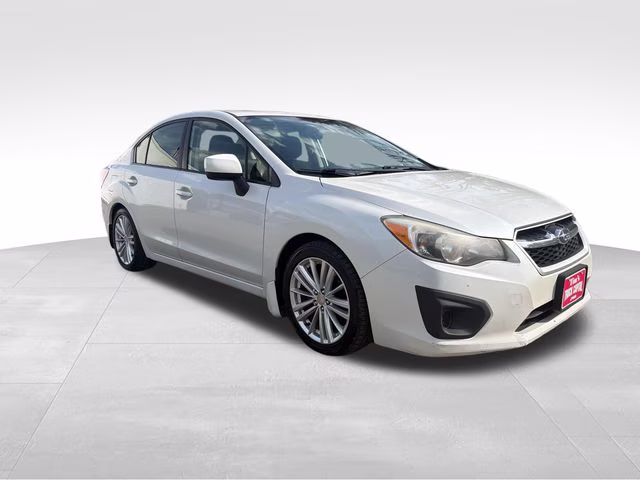 2014 Satin White Pearl Subaru Impreza 2.0i Premium AWD Sedan