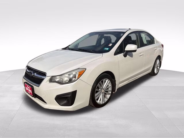 2014 Satin White Pearl Subaru Impreza 2.0i Premium AWD Sedan