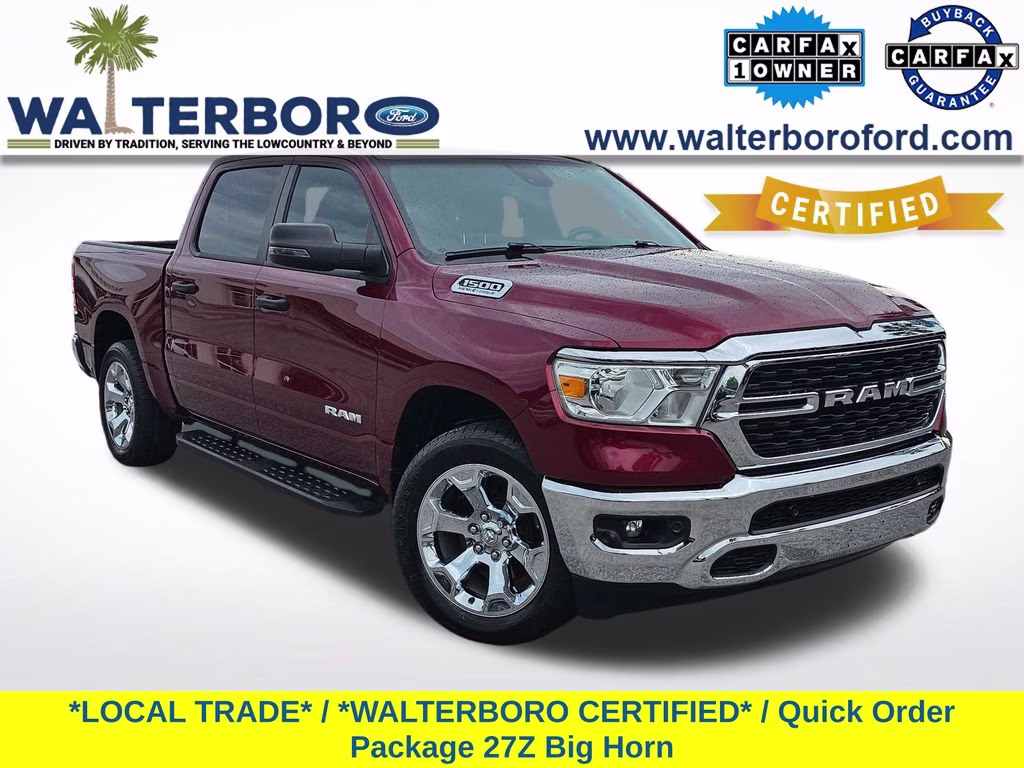 2023 Delmonico Red Pearlcoat Ram 1500 Big Horn/Lone Star 4X4 Truck