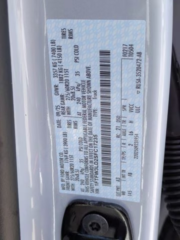 2025 Silver Metallic Ford F-150 XLT 4X4 Truck