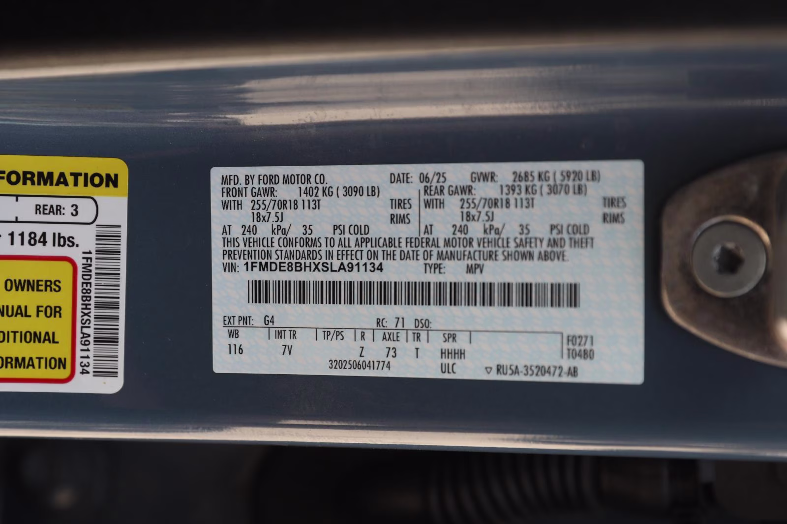 2025 Azure Gray Metallic Tri-Coat Ford Bronco Outer Banks 4X4 SUV