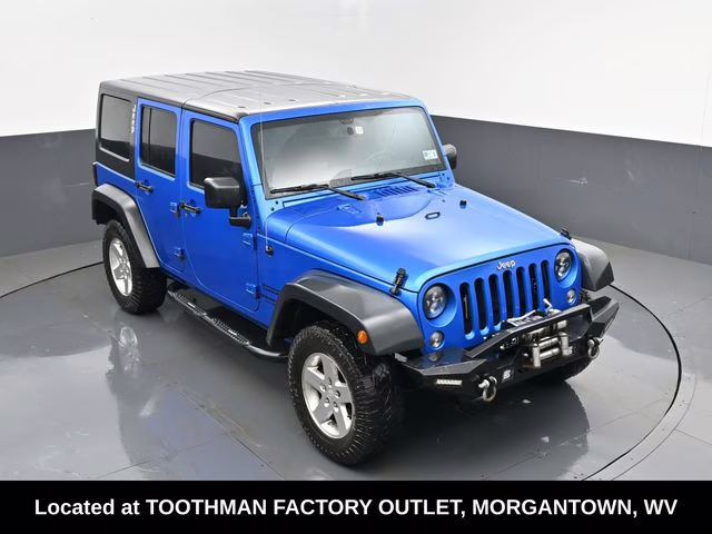 2016 Hydro Blue Pearl Coat Jeep Wrangler Unlimited Sport 4X4 SUV