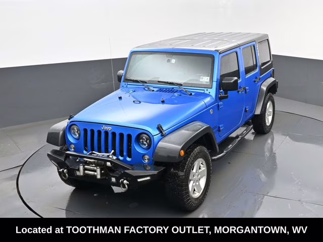 2016 Hydro Blue Pearl Coat Jeep Wrangler Unlimited Sport 4X4 SUV
