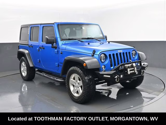 2016 Hydro Blue Pearl Coat Jeep Wrangler Unlimited Sport 4X4 SUV