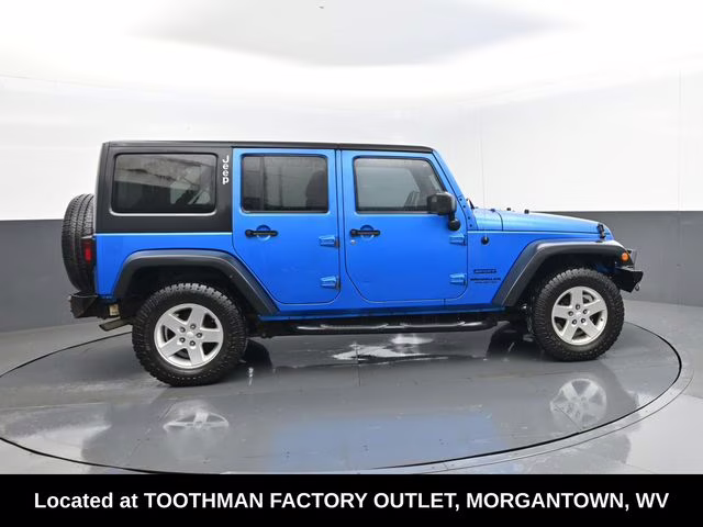 2016 Hydro Blue Pearl Coat Jeep Wrangler Unlimited Sport 4X4 SUV