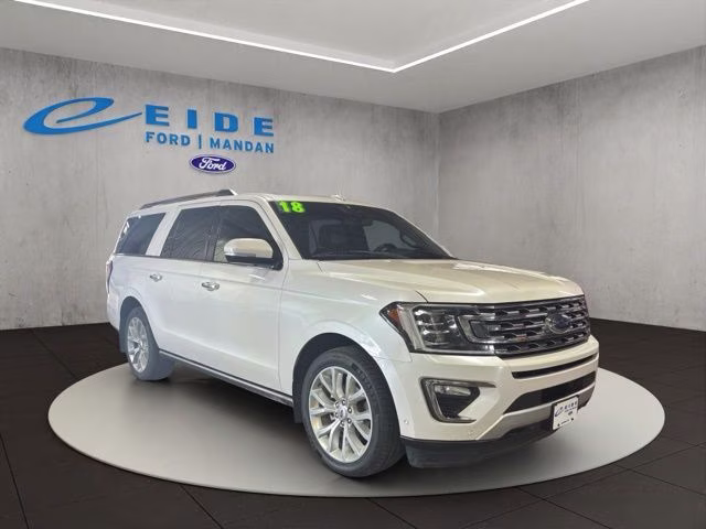 2018 White Platinum Metallic Tri-Coat Ford Expedition Max Limited 4X4 SUV