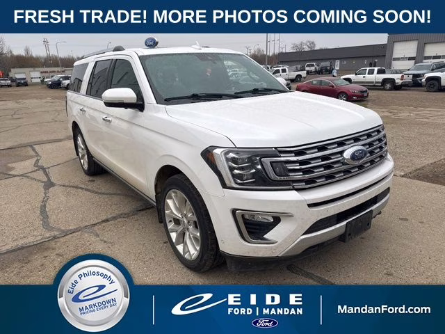 2018 White Platinum Metallic Tri-Coat Ford Expedition Max Limited 4X4 SUV
