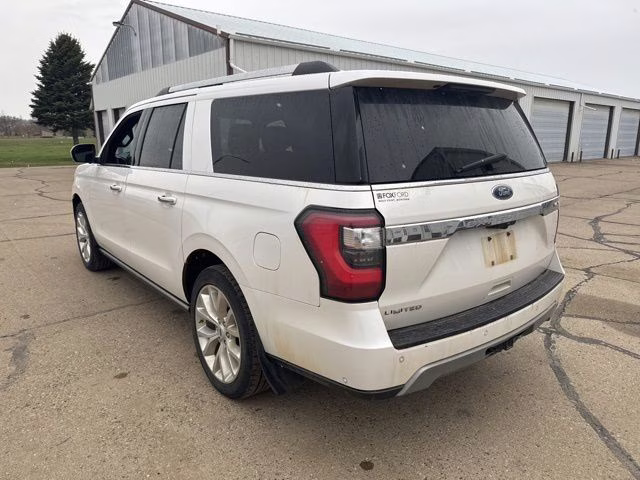 2018 White Platinum Metallic Tri-Coat Ford Expedition Max Limited 4X4 SUV