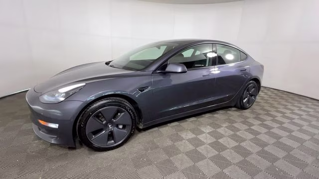2021 Gray Tesla Model 3 Long Range AWD Sedan