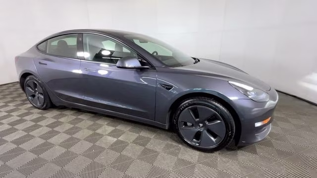 2021 Gray Tesla Model 3 Long Range AWD Sedan