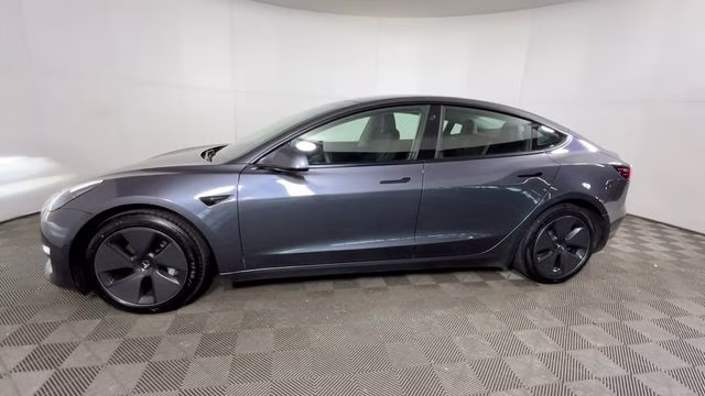 2021 Gray Tesla Model 3 Long Range AWD Sedan