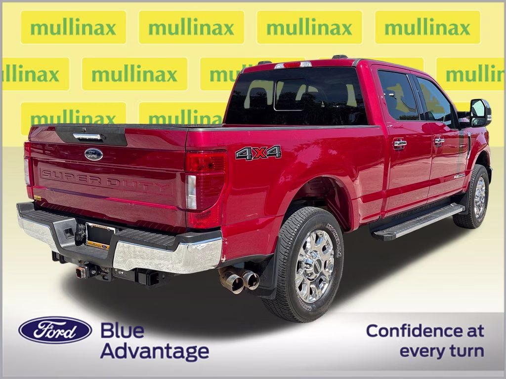 2021 Rapid Red Metallic Tinted Clearcoat Ford Super Duty F-250 SRW Lariat 4X4 Truck