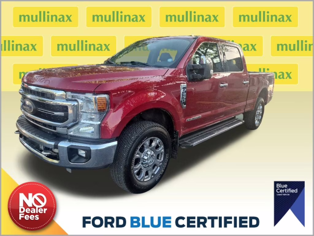 2021 Rapid Red Metallic Tinted Clearcoat Ford Super Duty F-250 SRW Lariat 4X4 Truck