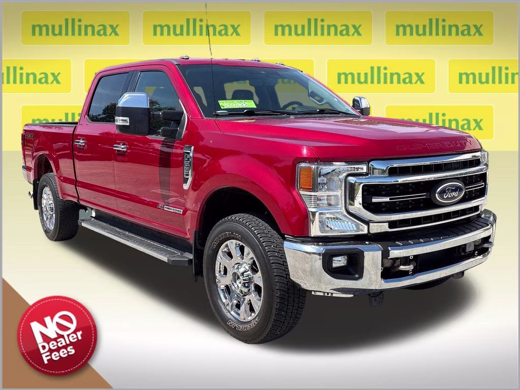 2021 Rapid Red Metallic Tinted Clearcoat Ford Super Duty F-250 SRW Lariat 4X4 Truck