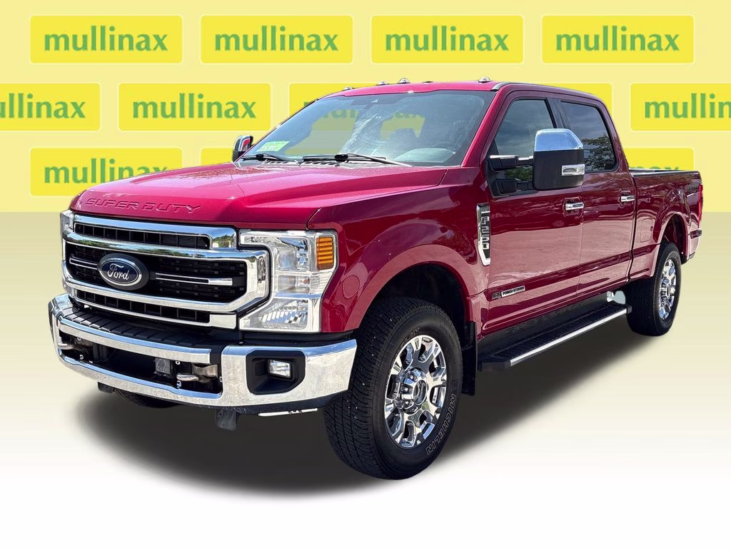 2021 Rapid Red Metallic Tinted Clearcoat Ford Super Duty F-250 SRW Lariat 4X4 Truck