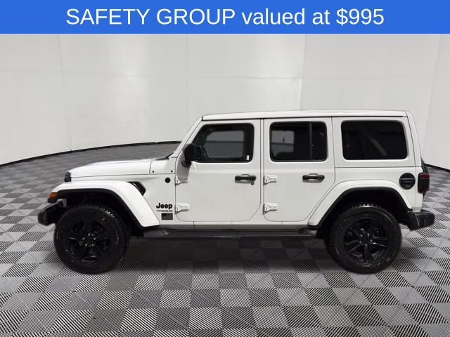 2021 Bright White Clearcoat Jeep Wrangler Unlimited Sahara Altitude 4X4 SUV