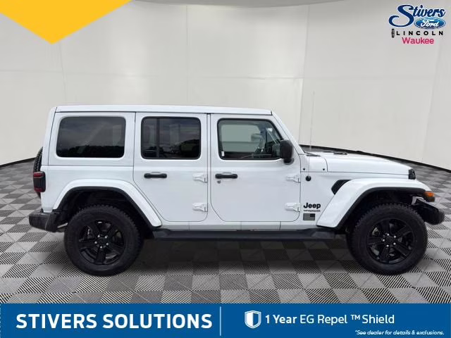2021 Bright White Clearcoat Jeep Wrangler Unlimited Sahara Altitude 4X4 SUV