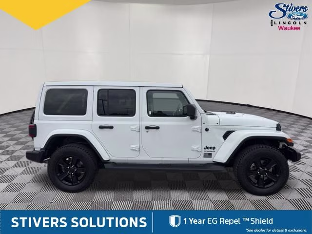 2021 Bright White Clearcoat Jeep Wrangler Unlimited Sahara Altitude 4X4 SUV