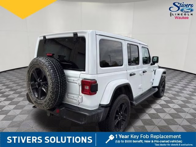 2021 Bright White Clearcoat Jeep Wrangler Unlimited Sahara Altitude 4X4 SUV