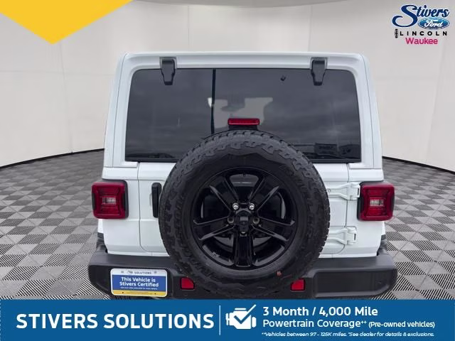 2021 Bright White Clearcoat Jeep Wrangler Unlimited Sahara Altitude 4X4 SUV