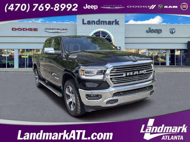 2023 Diamond Black Crystal Pearlcoat Ram 1500 Laramie 4X4 Truck