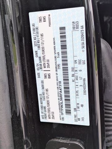 2024 Black Metallic Ford F-150 XLT 4X4 Truck